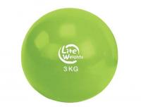 Медбол 3 кг Lite Weights 1703LW, салатовый